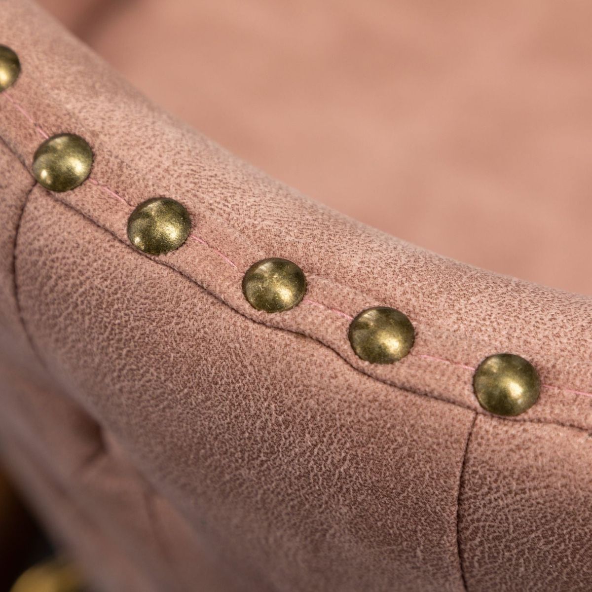 Nevis Mid-century Modern Faux Leather Tufted Nailhead Trim Counter Stool Set of 2, Pink