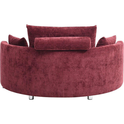 Foldable Sleeper sofa bed, Floor Sofa Chair Bed,multi-functional, circular bed, adjustable Futon Sofa Folding Lazy Sofa couch,double, for balcony, living room, sitting and sleeping sofa,Burgundy