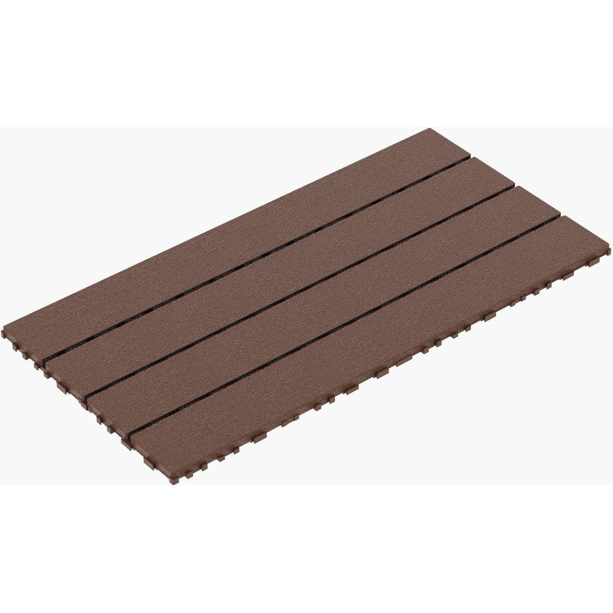 2FT Patio Deck Tiles, DIY Module Interlocking Decking Tiles Floor Tile,Easy and Quick Installation Court Tiles for Porch Poolside Balcony Backyard 24pcs Red Brown