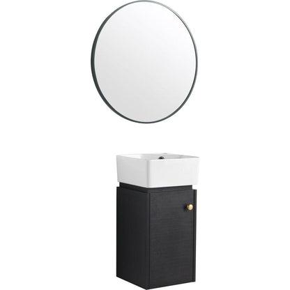 Bathroom Vanity with Sink 12 Inch for Small Bathroom, Bathroom Vanity with Soft Close Door,Small Bathroom Vanity with Sink, 12 inch L X12inch W X24.1inch H