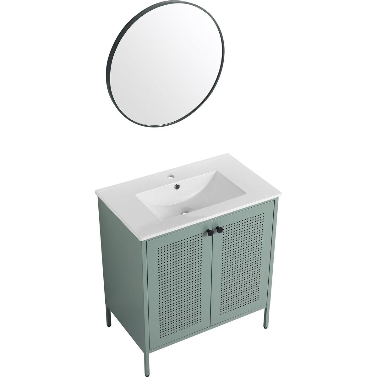 30 Inch Freestanding Bathroom Vanity With Ceramic SInk