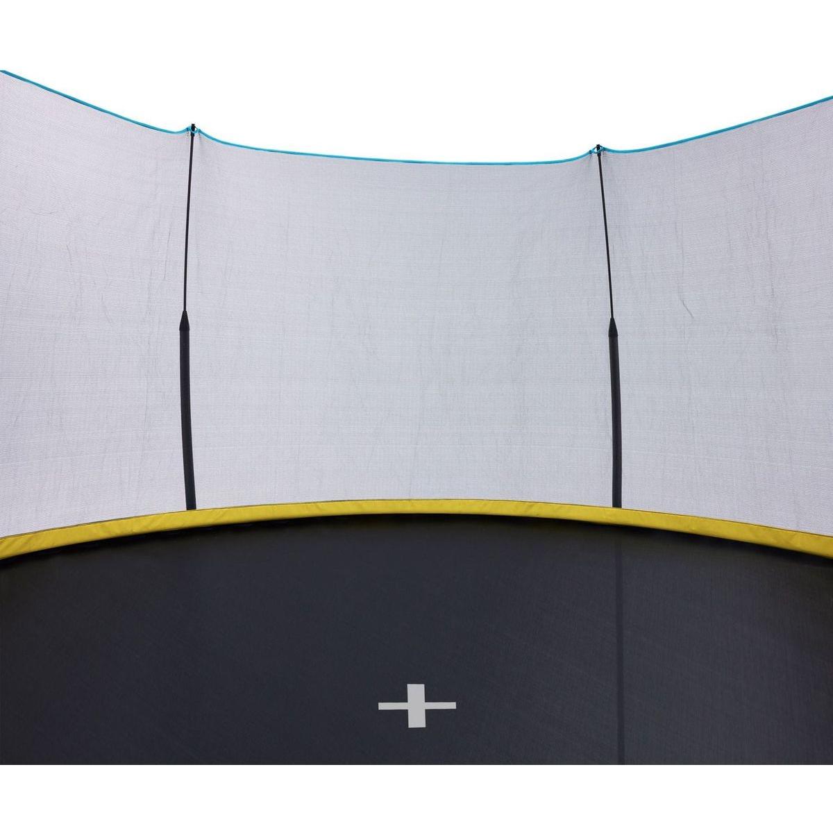 YC 10FT Recreational Trampolines with Enclosure for Kids and Adults with Patented Fiberglass Poles Pumpkin - Blue