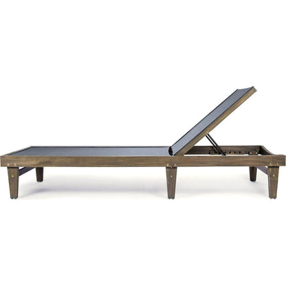 SUMMERLAND CHAISE LOUNGE - DARK GREY MESH