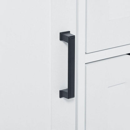 Bathroom Storage Cabinet with Doors and Drawers, Multiple Storage Space, Freestanding Style, Open Shelve, Adjustable Shelf, White