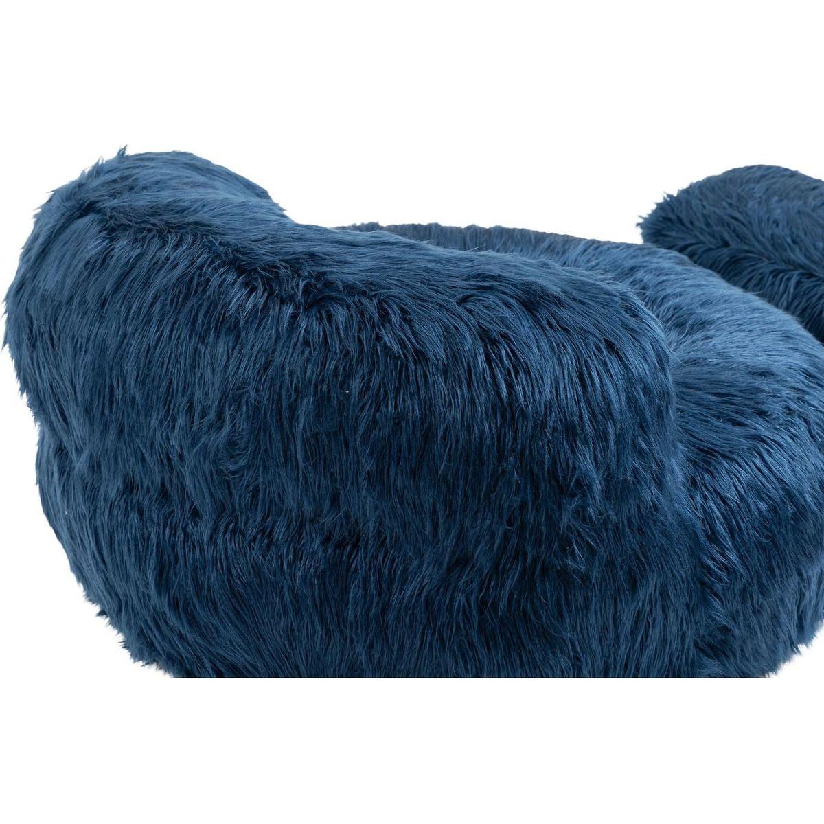 Bean Bag Chair Faux fur Lazy Sofa /Footstool Durable Comfort Lounger High Back Bean Bag Chair Couch for Adults and Kids, Indoor