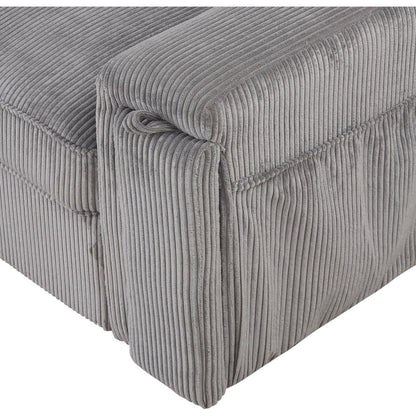 Upholstery Sleeper Sectional Sofa with Storage Bags and 2 cup holders on Arms