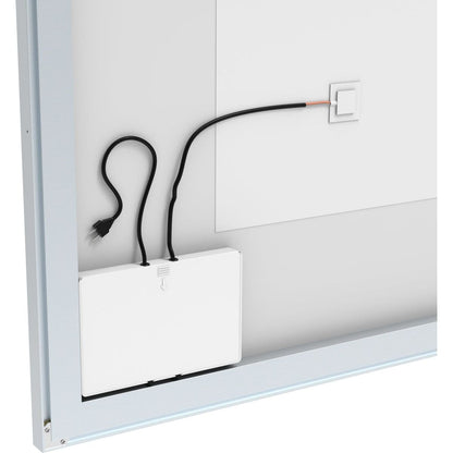 32x40 inch LED Bathroom Vanity Mirror Wall Mounted Adjustable White/Warm/Natural Lights Anti-Fog Touch Switch with Memory Modern Smart Large Bathroom Mirrors