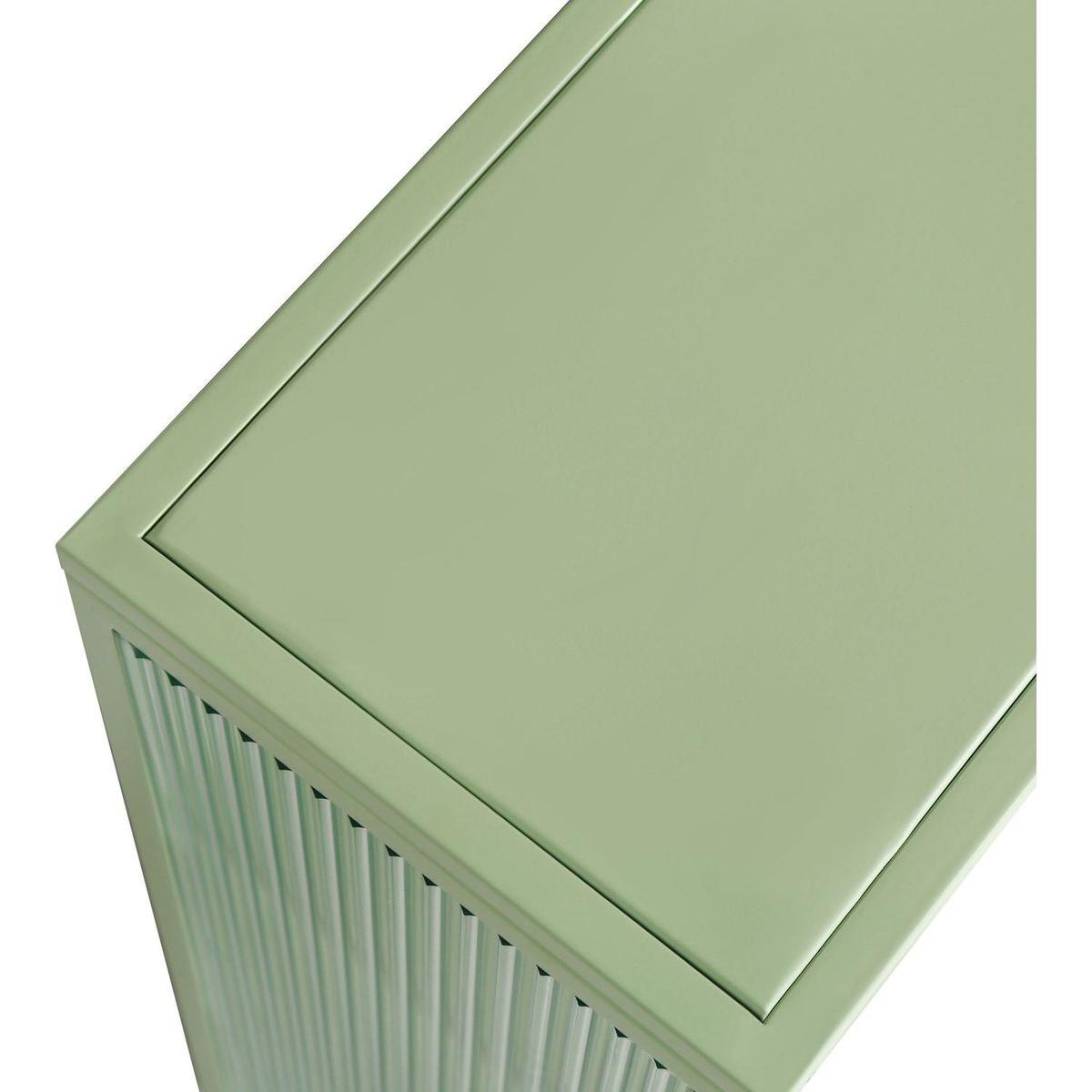 27.56"Glass Doors Modern Two-door Wall Cabinet with Featuring Three-tier Storage for Entryway Living Room Bathroom Dining Room,Mint Green