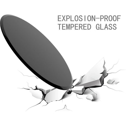 28" Inch Round Tempered Glass Table Top Black Glass 2/5 Inch Thick Beveled Polished Edge