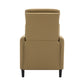 Modern Artistic Color Design Adjustable Recliner Chair PU Leather for Living Room Bedroom Home Theater, Mustard Green