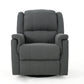 Charcoal Fabric Glider Recliner with Swivel, Manual Reclining Chair