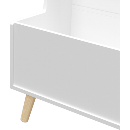 Kids Bookshelf, Book and Magazine Rack, Book Organizer, toy Storage Cabinet Organizer, White