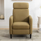 Modern Artistic Color Design Adjustable Recliner Chair PU Leather for Living Room Bedroom Home Theater, Mustard Green