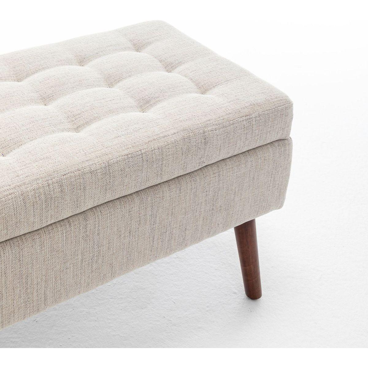 Storage Bench with Storage Bench for Bedroom End of Bed Bench Foot of Bed Bench Entryway Bench Storage Ottoman Bench 43.7" W x 18.1" D Off White Bench