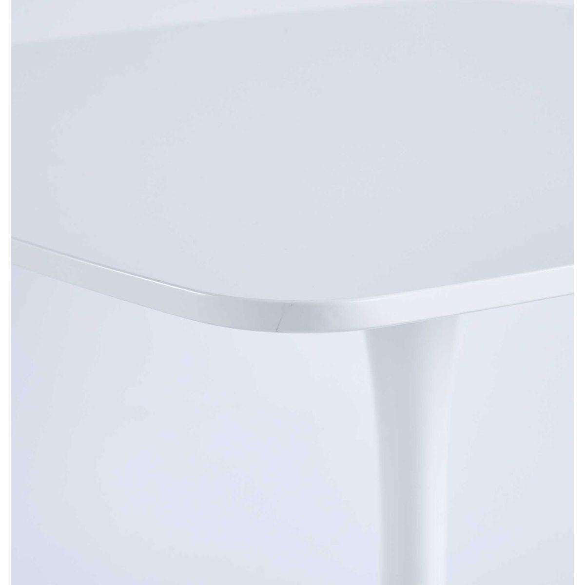 42.1"WHITE Table Mid-century Dining Table for 4-6 people With Round Mdf Table Top, Pedestal Dining Table, End Table Leisure Coffee Table