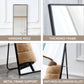 Aluminum alloy metal frame wall-mounted full-length mirror, Bathroom vanity mirror, bedroom porch, decorative mirror, clothing store, floor-to-ceiling mirror, black 65 x 23"