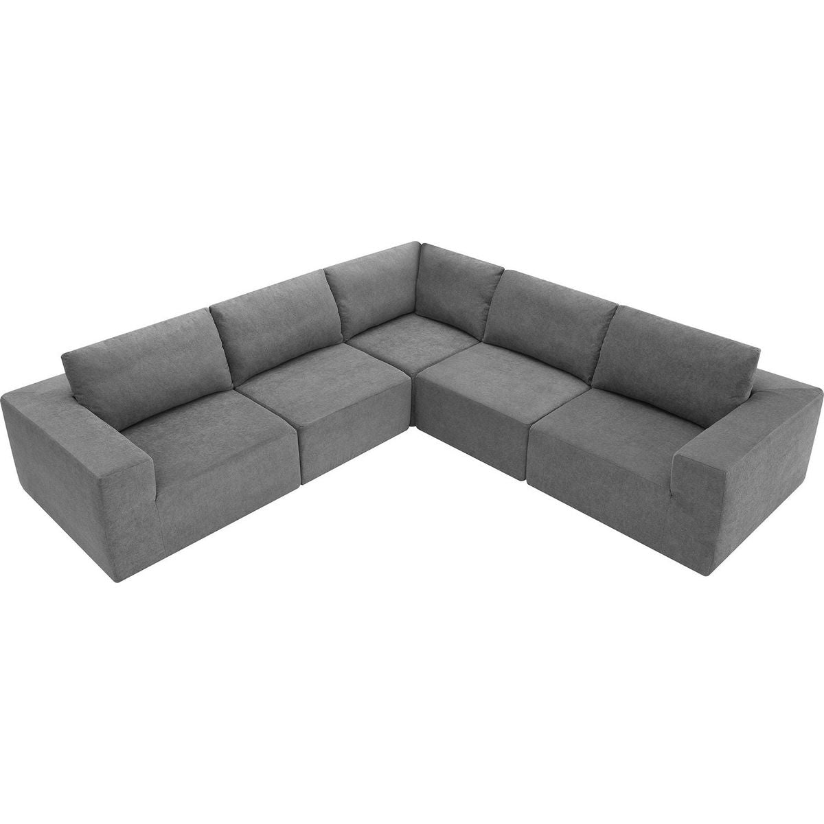116x116" Modular L Shaped Sectional Sofa,Luxury Floor Couch Set,Upholstered Indoor Furniture,Foam-Filled Sleeper Sofa Bed for Living Room,Bedroom,5 PC Free Combination,3 Colors