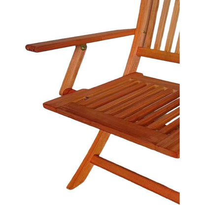 Foldable Patio Dining Set, 4 Folding Chairs, Indoor and outdoor universal, Teak
