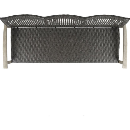 HAMPTON WOOD + WICKER 3 SEATER