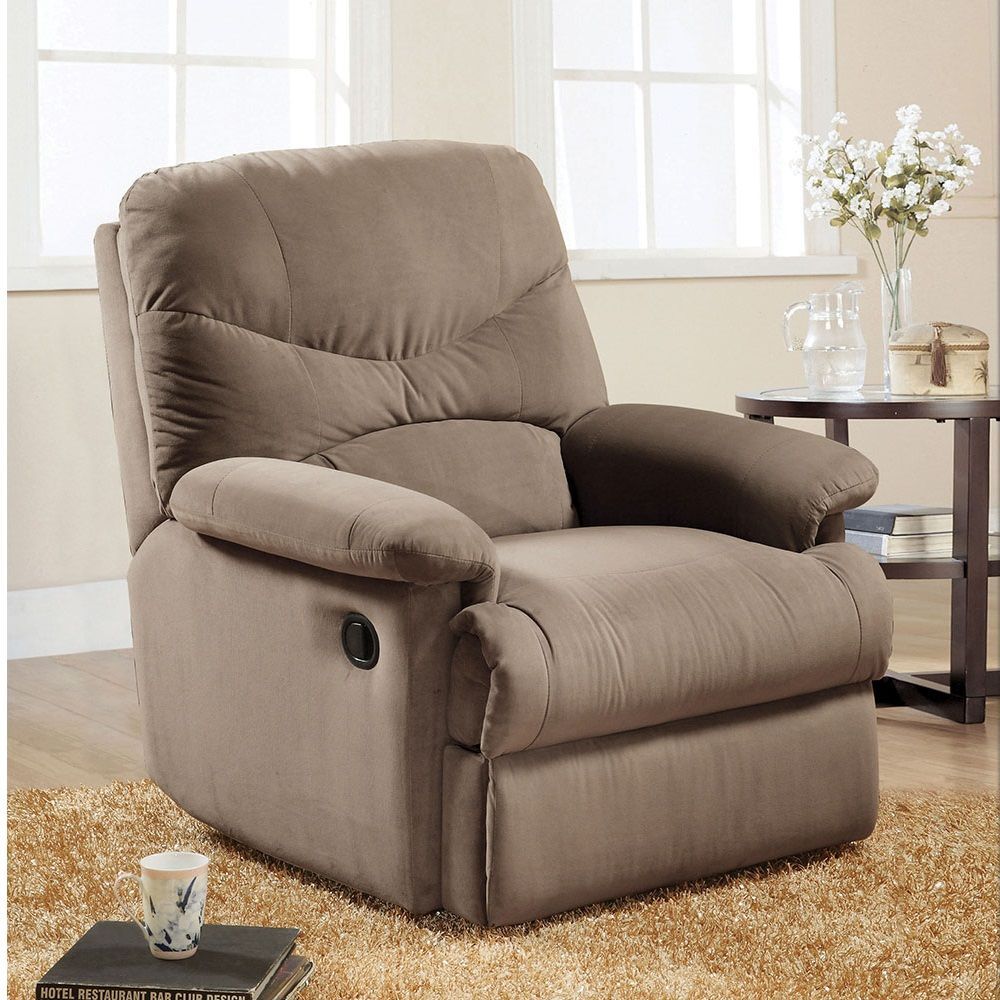 ACME Arcadia Recliner (Motion) in Light Brown Microfiber 00627