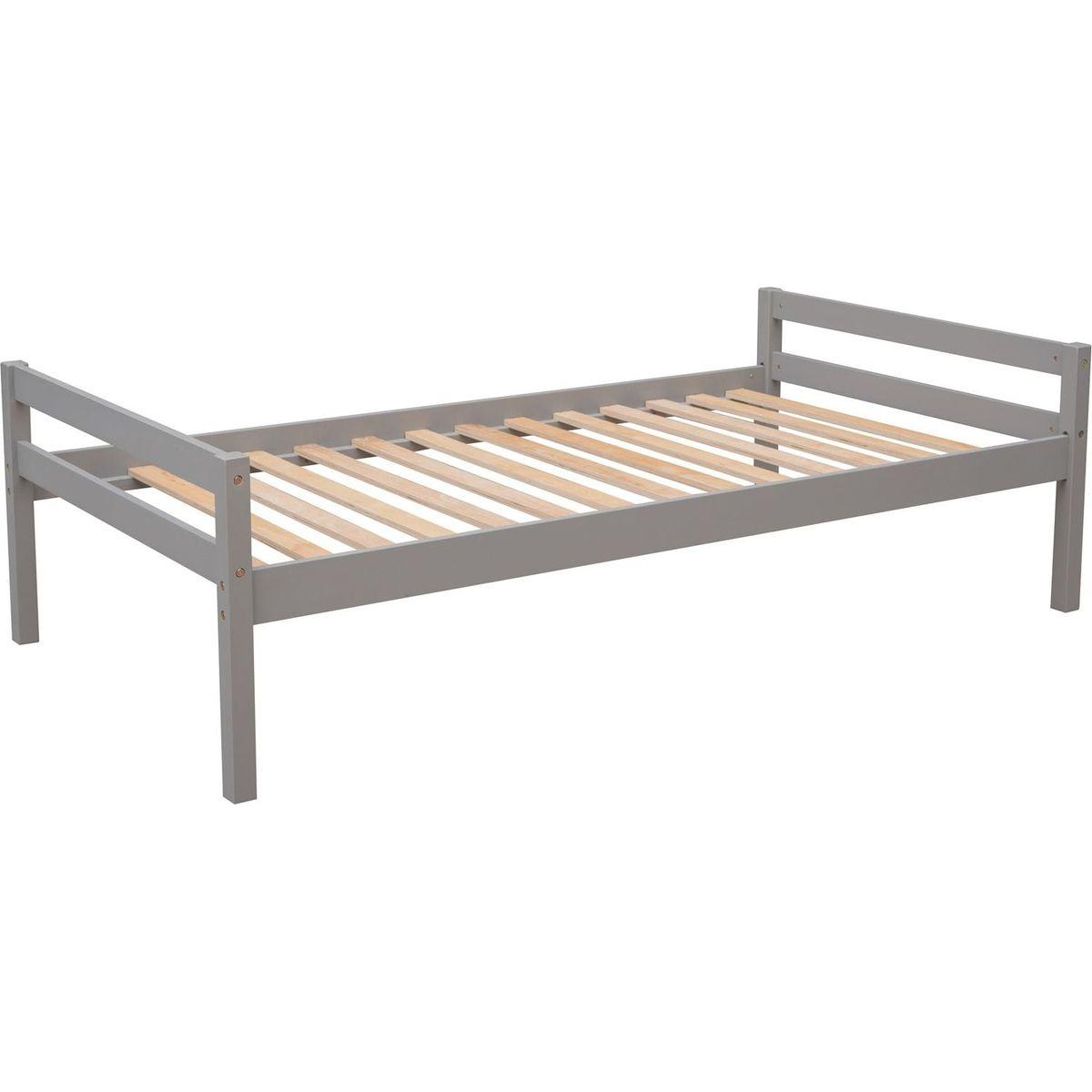 Twin Size Loft Bed with a Stand-alone Bed, Storage Staircase, Desk, Shelves and Drawers, Gray