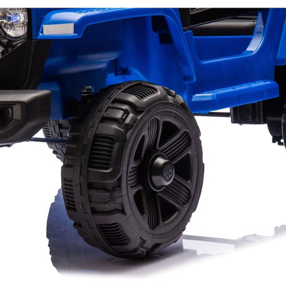 12V Kids Ride On Electric Truck Car W/Parents Control,2WD,Four-wheel suspension,Early education function,Adjustable volume,USB,MP3,Bluetooth,Microphone jack,Power display,LED lights For kids aged 3+.