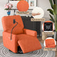 270 Degree Swivel Electric Recliner Home Theater Seating Single Reclining Sofa Rocking Motion Recliner with a Phone Holder for Living Room, Orange