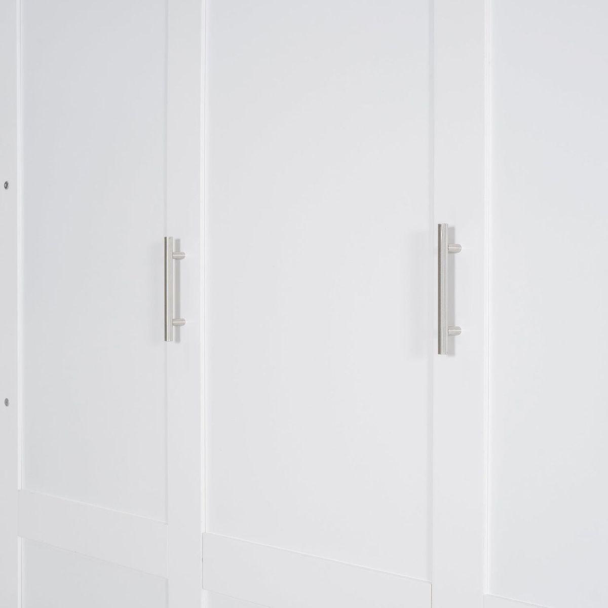 Queen Size Murphy Bed Wall Bed with Cushion, White