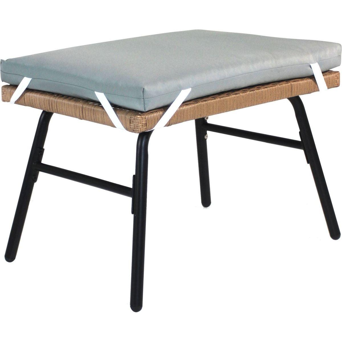 Outdoor Garden Wicker Egg Chair And Footstool Patio Chaise, With Cushions, Outdoor Indoor Basket Chair