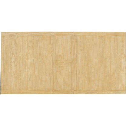 Traditional 7-Piece 72" Extendable Dining Table Set with 12inch Butterfly Leaf and 6 Upholstered Dining Table Set, Natural