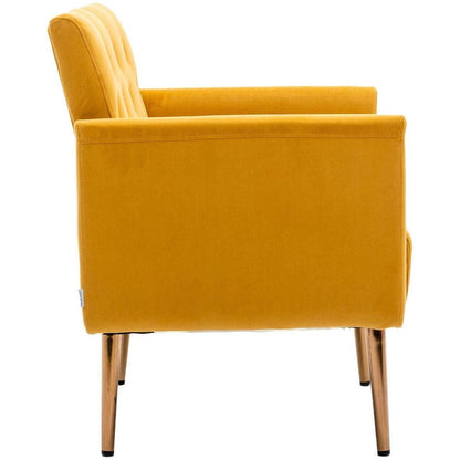 Accent Chair, leisure single sofa with Rose Golden feet