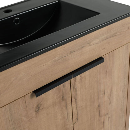 30" Freestanding Bathroom Cabinet With Basin & 2 Soft-Close Cabinet Doors ((KD-PACKING),BVB02430IMO-