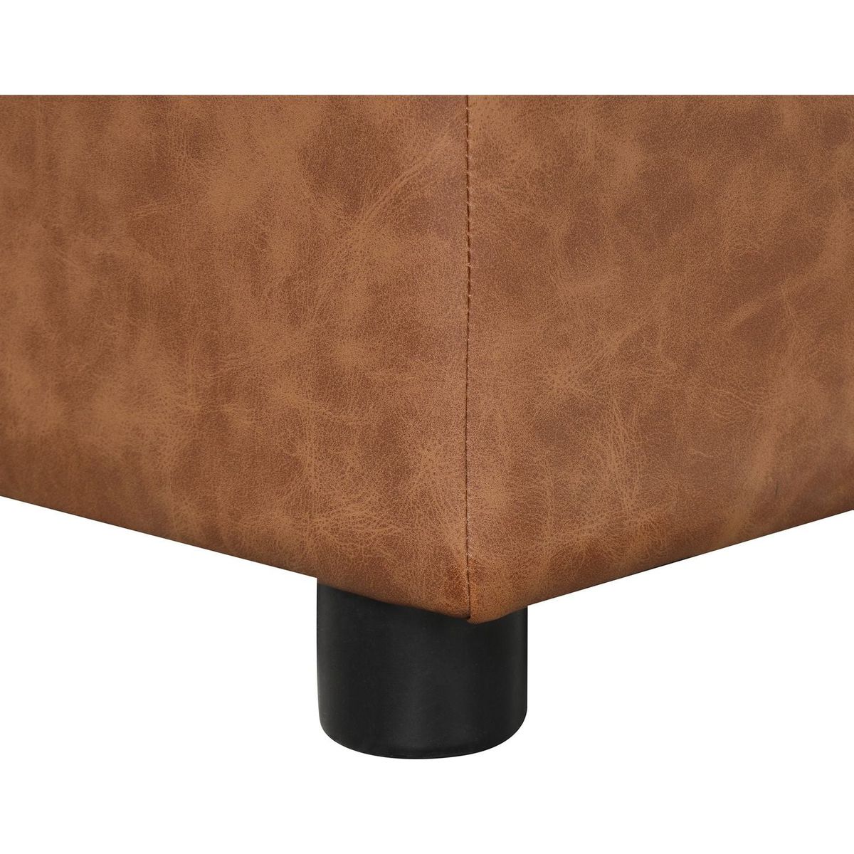 Twin Size Folding Ottoman Sleeper Bed with Mattress Convertible Guest Bed Brown