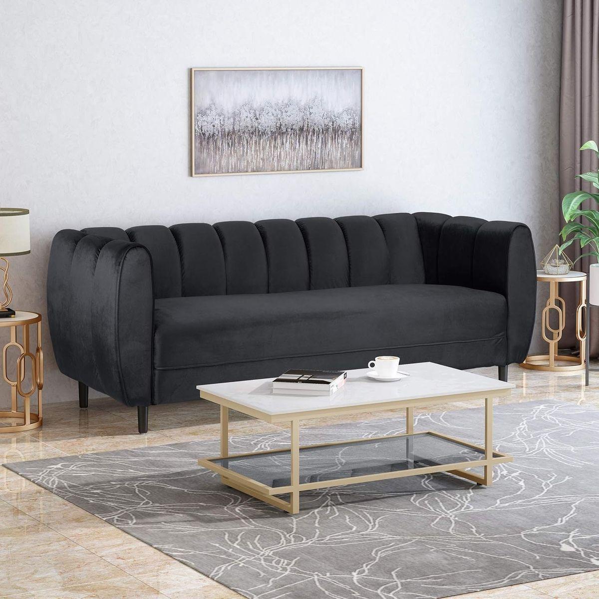 Miranda Velvet 3-Seater Sofa