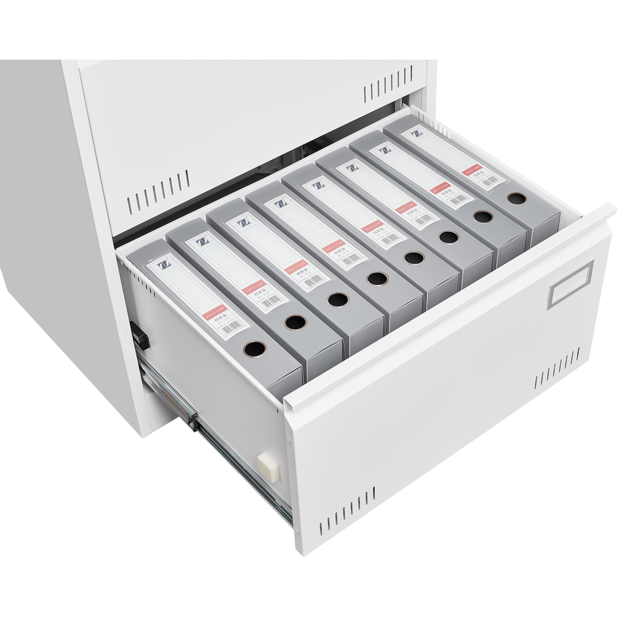 Filing Cabinet Lateral File Cabinet 3 Drawer, White Filing Cabinets with Lock, Locking Metal File Cabinets Three Drawer Office Cabinet for Legal/Letter/A4/F4 Home Offic