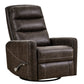 Swivel Glider Rocker Recliner Chair for Nursery,Manual Swivel Rocking Recliner,Mordern Home Theater Seating Soft Reclining Chairs for Living Room,Brown