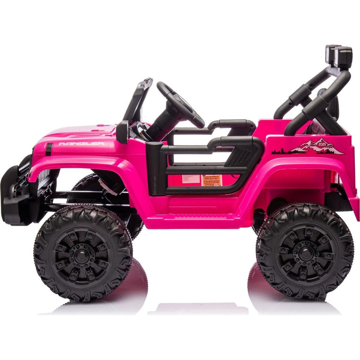 12V Kids Ride On Electric Car W/Parents Control,Dual drive, Four-wheel Suspension,With music,Bluetooth,MP3,USB,with headlights, steering wheel quick release,Slow start for Kids Aged 3-8.