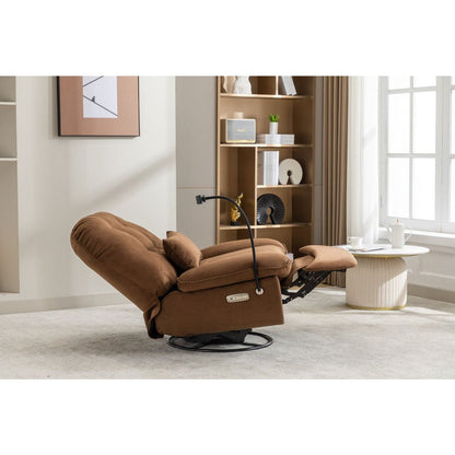 Power Recliner Swivel Glider USB Charger With Bluetooth Music Player Different Function Sleep Working Game and Leisure Model Grey