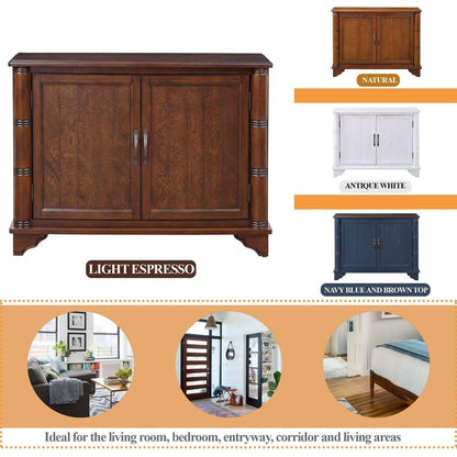 40" Console Table with Storage Shelf, Retro Entryway Table with Adjustable Storage Shelf, Sofa Couch Table for Hallway, Entry Way, Living Room, Foyer, Light Espresso