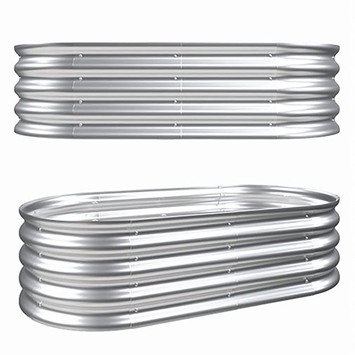 Galvanized Raised Garden Bed Kit for Vegetables, Flowers & Herbs, Rust-Resistant, Easy Assembly