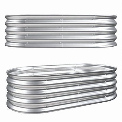 Galvanized Raised Garden Bed Kit for Vegetables, Flowers & Herbs, Rust-Resistant, Easy Assembly