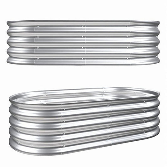 Galvanized Raised Garden Bed Kit for Vegetables, Flowers & Herbs, Rust-Resistant, Easy Assembly