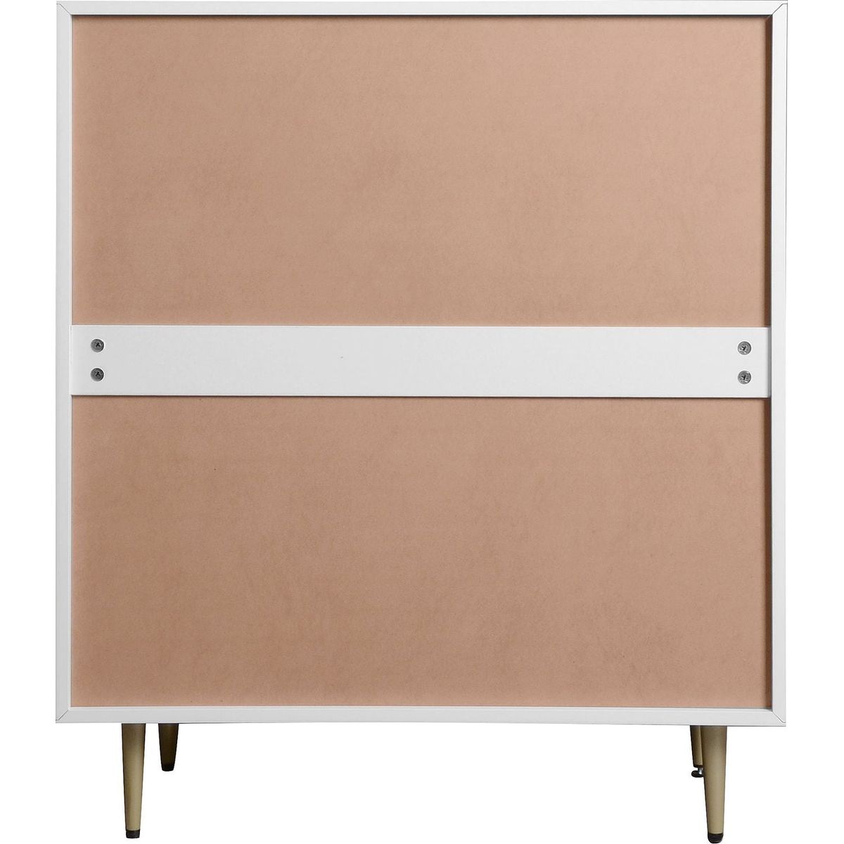 Wooden Tall 4 Drawer Dresser,Chest of Drawers with 4 Metal Legs, Anti-Tipping Device for Bedroom,Living Room