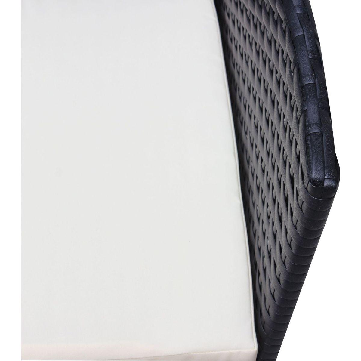 4 PC Rattan Patio Furniture Set Outdoor Patio Cushioned Seat Wicker Sofa (Beige Cushion)