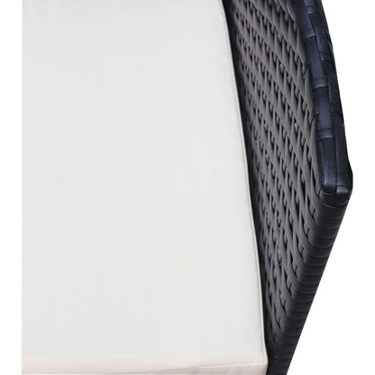 4 PC Rattan Patio Furniture Set Outdoor Patio Cushioned Seat Wicker Sofa (Beige Cushion)