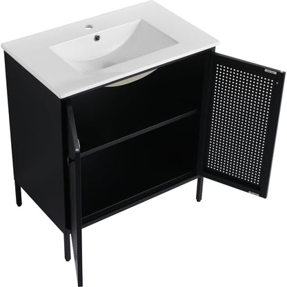 30 Inch Freestanding Bathroom Vanity With Ceramic SInk