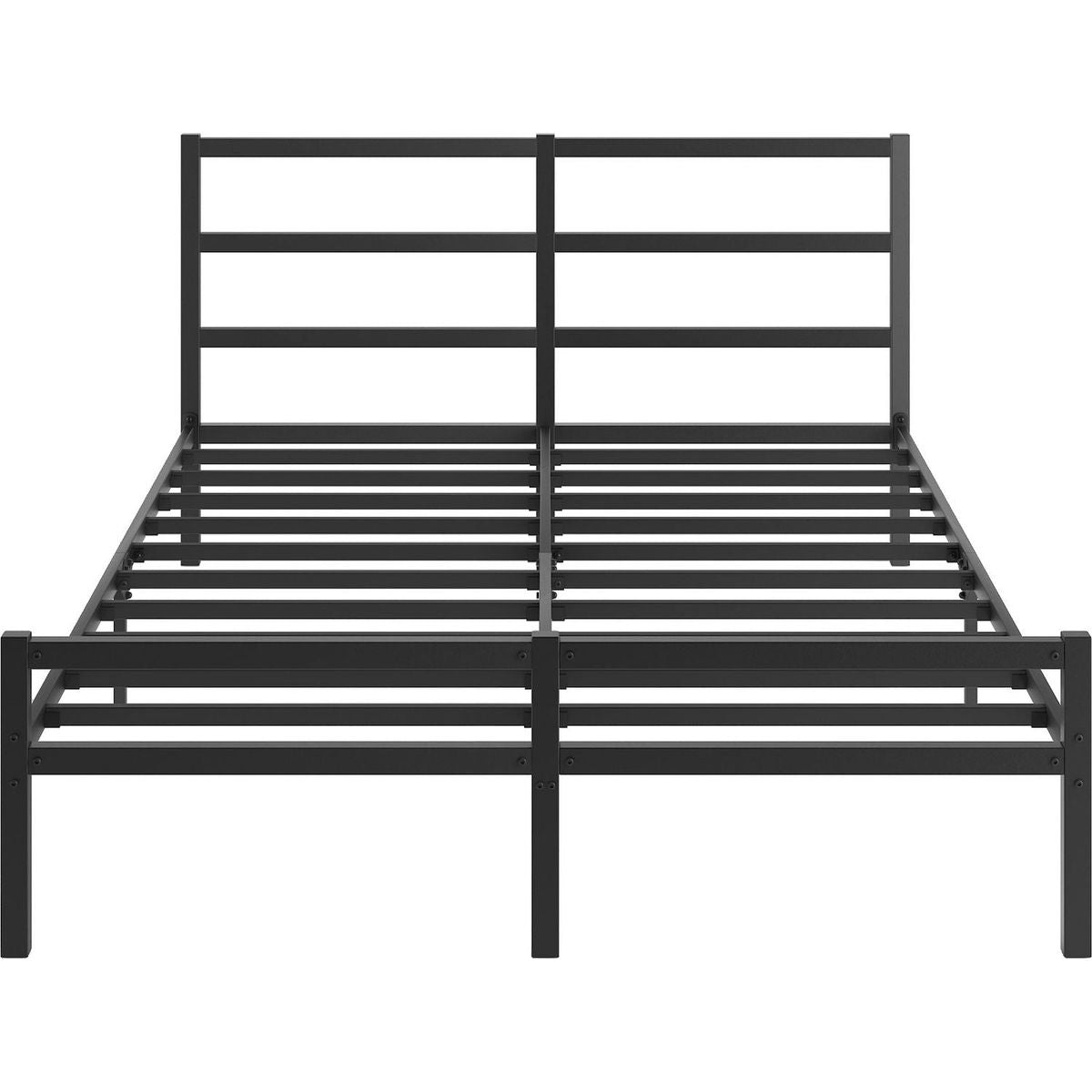 Metal Platform Bed frame with Headboard, Sturdy Metal Frame, No Box Spring Needed(Queen)