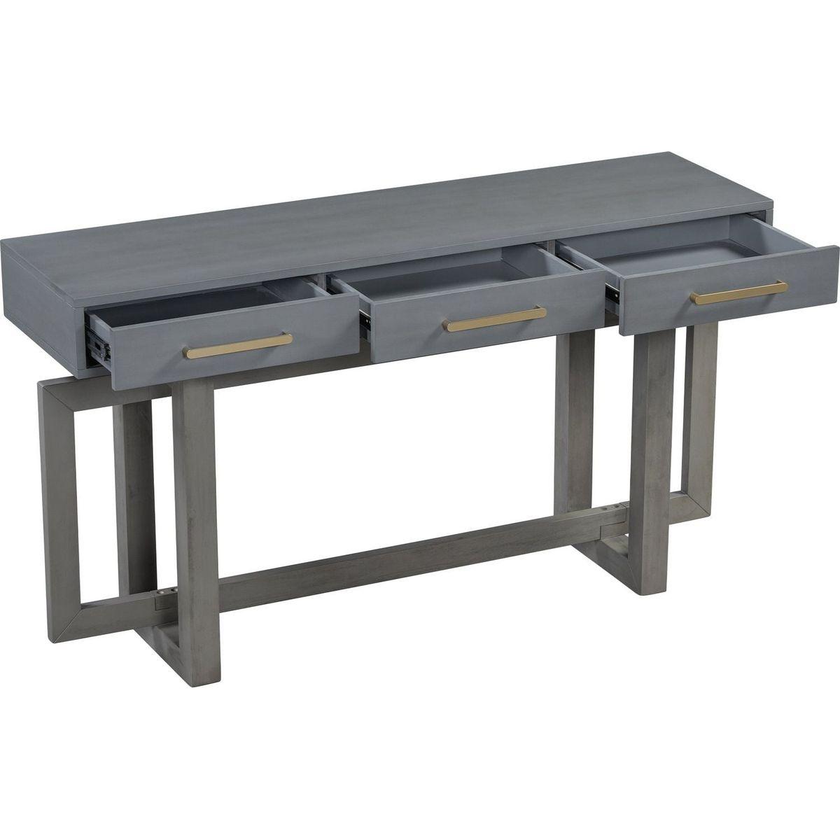 Elegant Console Table with Three Drawers, Extra Long Entryway Table for Entryway, Hallway, Living Room, Foyer, Corridor