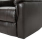 Brown PU Glider Recliner with Swivel, Manual Reclining Chair