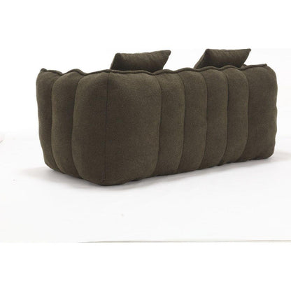 Soft beanbag chair with high resilience foam core for two people. The comfortable square recliner sofa is ideal for family members and friends engaged in games, reading, watching TV